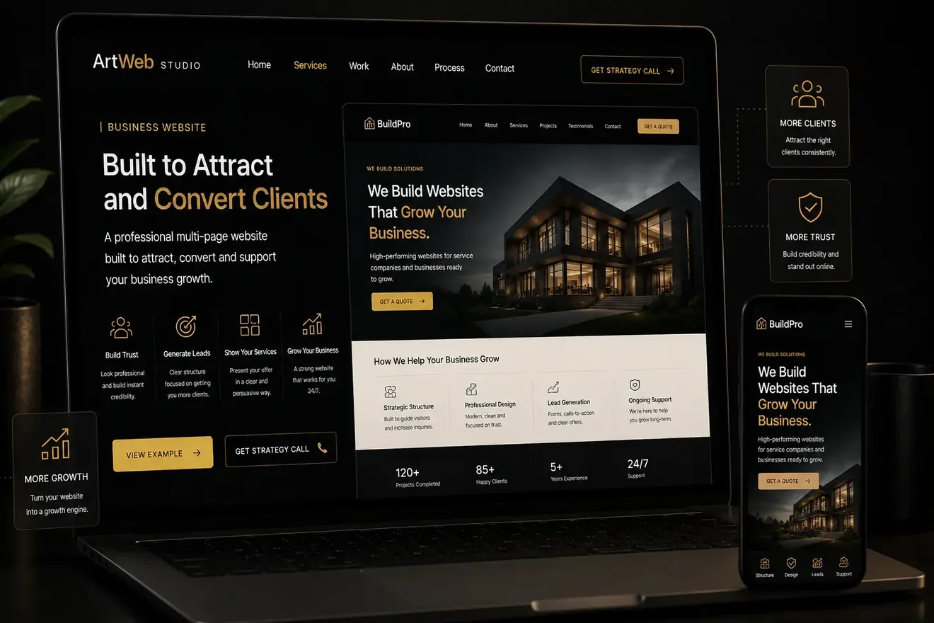 Business website preview